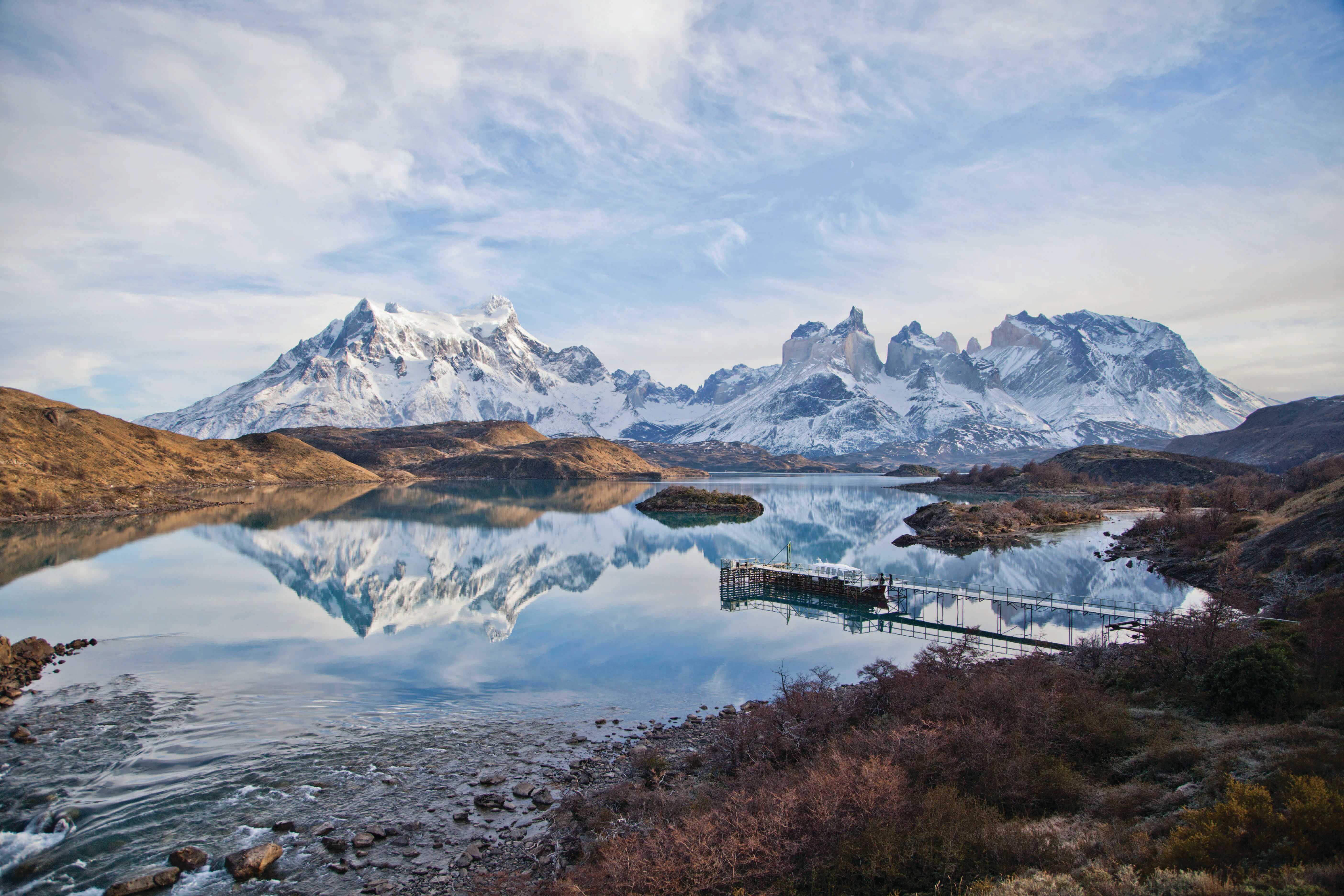 Cyrstal-clear Pehoe Lake Chile